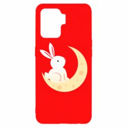 Чехол для Oppo Reno 5 Lite Cute rabbit on the moon - PrintSalon