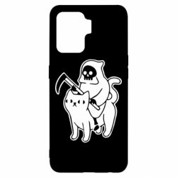 Чохол для Oppo Reno 5 Lite Death and cat - PrintSalon