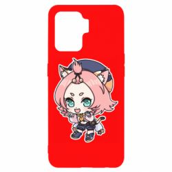Чехол для Oppo Reno 5 Lite Genshin Impact chibi Diona - PrintSalon