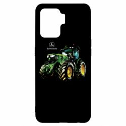 Чохол для Oppo Reno 5 Lite John Deere Tractor and logo - PrintSalon