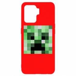 Чехол для Oppo Reno 5 Lite Minecraft minimalist Creeper - PrintSalon