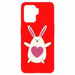 Чехол для Oppo Reno 5 Lite Rabbit with a pink heart - PrintSalon