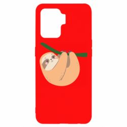 Чехол для Oppo Reno 5 Lite Sloth on a branch - PrintSalon