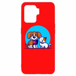 Чехол для Oppo Reno 5 Lite Собачка и котик - PrintSalon