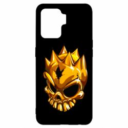 Чехол для Oppo Reno 5 Lite Standoff - Gold Skull - PrintSalon