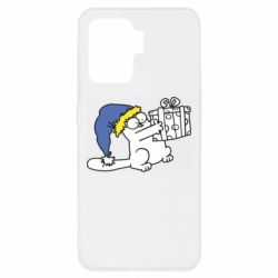 Чехол для Oppo Reno 5 Lite Украинский кот саймона с подарком - PrintSalon