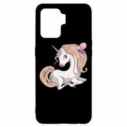 Чехол для Oppo Reno 5 Lite Unicorn with bow tie - PrintSalon