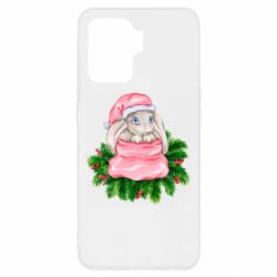 Чехол для Oppo Reno 5 Lite Заяц Новогодний - PrintSalon