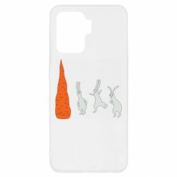 Чехол для Oppo Reno 5 Lite Зайцы возле морковки - PrintSalon