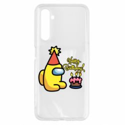 Чохол для Realme 6 Among Us Happy Birthday - PrintSalon