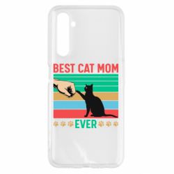 Чехол для Realme 6 Best cat mom ever - PrintSalon