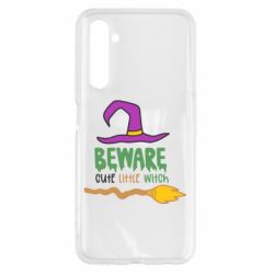 Чехол для Realme 6 Beware cute little witch - PrintSalon