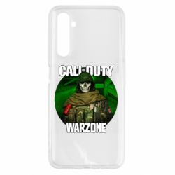 Чехол для Realme 6 Call of duty Warzone ghost green background - PrintSalon