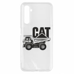 Чехол для Realme 6 CAT logo and truck - PrintSalon