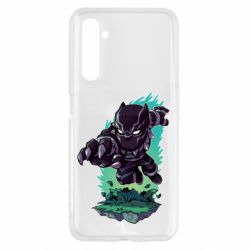 Чехол для Realme 6 Cute Black panther - PrintSalon
