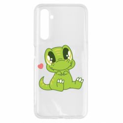Чехол для Realme 6 Cute dinosaur - PrintSalon