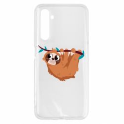 Чехол для Realme 6 Cute sloth - PrintSalon