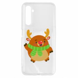 Чехол для Realme 6 Deer in a scarf - PrintSalon