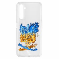 Чехол для Realme 6 Горящий гербу Украины - PrintSalon