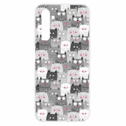 Чохол для Realme 6 Gray cats pattern - PrintSalon