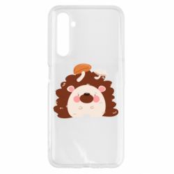Чехол для Realme 6 Hedgehog with mushrooms - PrintSalon