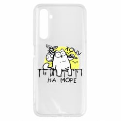 Чехол для Realme 6 Кот Саймона, хочу на море - PrintSalon