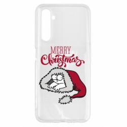 Чехол для Realme 6 Кот саймона рождество - PrintSalon