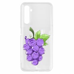 Чехол для Realme 6 Кот-виноград - PrintSalon