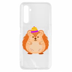 Чехол для Realme 6 Little hedgehog in a hat - PrintSalon