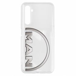Чехол для Realme 6 Man metallic logo - PrintSalon
