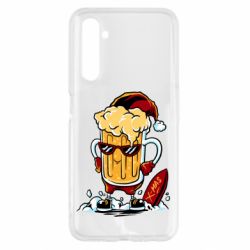 Чехол для Realme 6 New Year's beer - PrintSalon