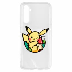 Чехол для Realme 6 Pikachu with ketchup - PrintSalon