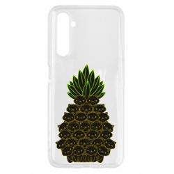 Чехол для Realme 6 Pineapple cat - PrintSalon