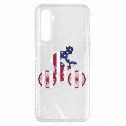 Чехол для Realme 6 Pro American cyclist - PrintSalon