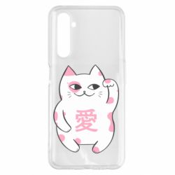 Чехол для Realme 6 Pro Cat and hieroglyphs - PrintSalon