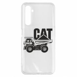 Чехол для Realme 6 Pro CAT logo and truck - PrintSalon