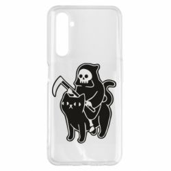 Чохол для Realme 6 Pro Death and cat - PrintSalon