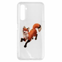 Чехол для Realme 6 Pro Fox in flight - PrintSalon