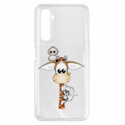 Чехол для Realme 6 Pro Giraffe Owl and Mouse - PrintSalon