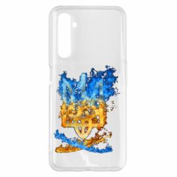 Чехол для Realme 6 Pro Горящий гербу Украины - PrintSalon