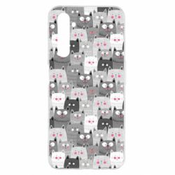 Чохол для Realme 6 Pro Gray cats pattern - PrintSalon