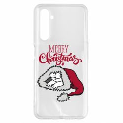 Чехол для Realme 6 Pro Кот саймона рождество - PrintSalon