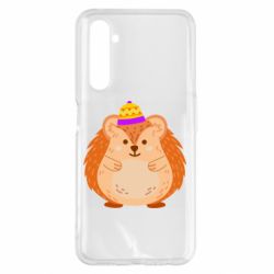 Чехол для Realme 6 Pro Little hedgehog in a hat - PrintSalon