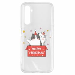 Чехол для Realme 6 Pro Meowy Christmas ( present box ) - PrintSalon