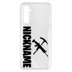Чехол для Realme 6 Pro Nickname fortnite weapons - PrintSalon