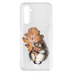 Чехол для Realme 6 Pro Осенний ежик - PrintSalon