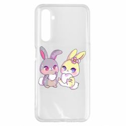 Чехол для Realme 6 Pro Rabbits In Love - PrintSalon