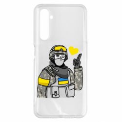 Чехол для Realme 6 Pro Военный с сердечком - PrintSalon