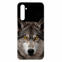 Чохол для Realme 6 Pro Wolf with yellow eyes - PrintSalon