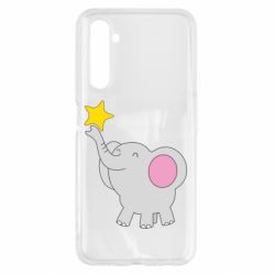 Чехол для Realme 6 Слон со звездочкой - PrintSalon